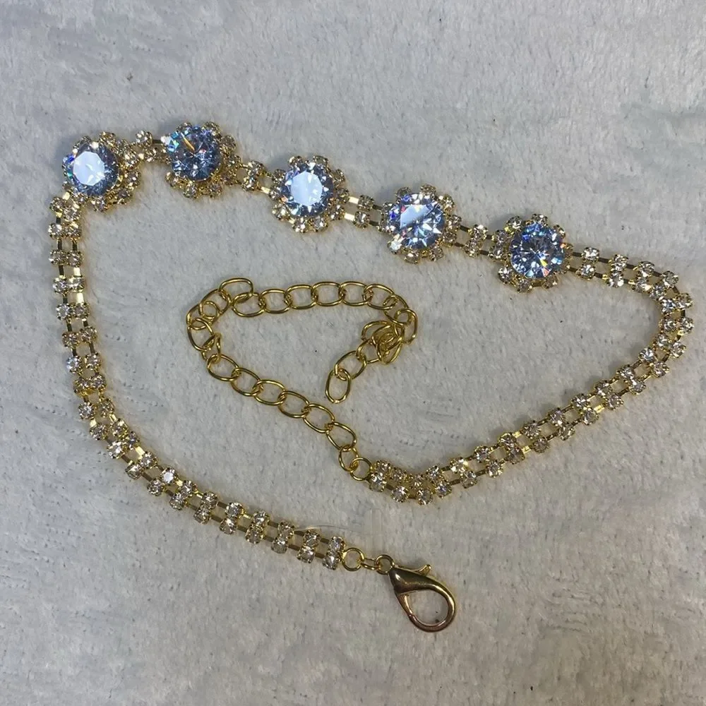Rhinestone Jewel Fancy Dog Necklace Jewelry Collar